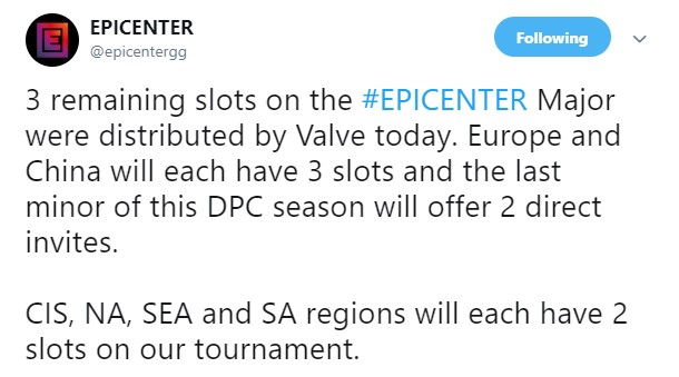 DOTA2震中杯Major各赛区名额确定 中国区3个