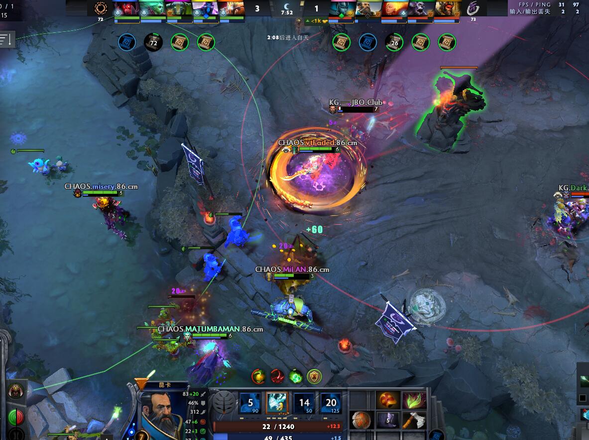 TI98月17日战报：生死战KG双杀Chaos全取两分