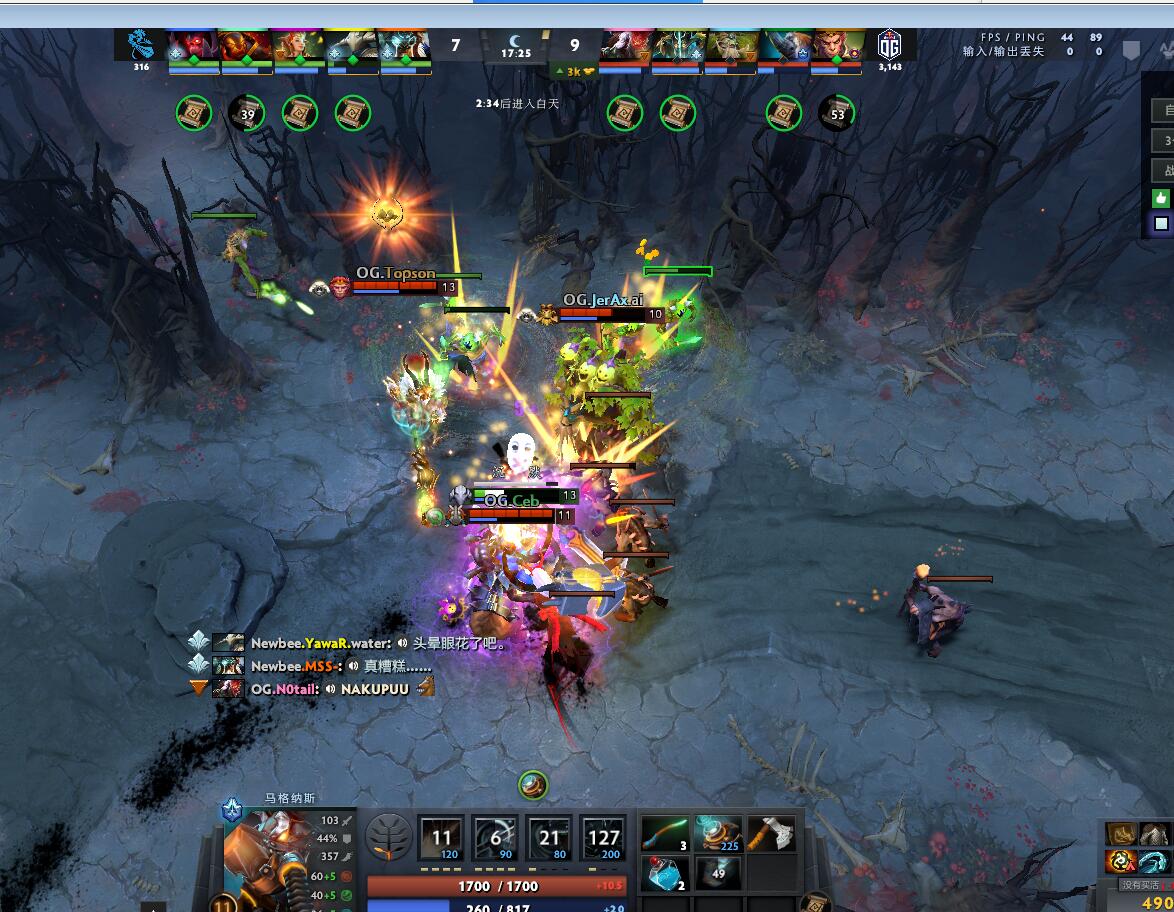 TI9：8月21日NB vs OG第二局战报​