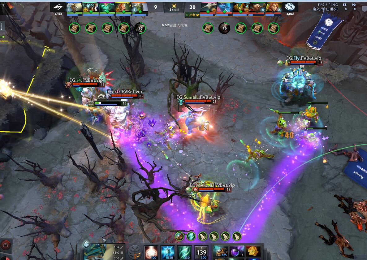 TI9：8月21日EG vs Secret第一局战报​