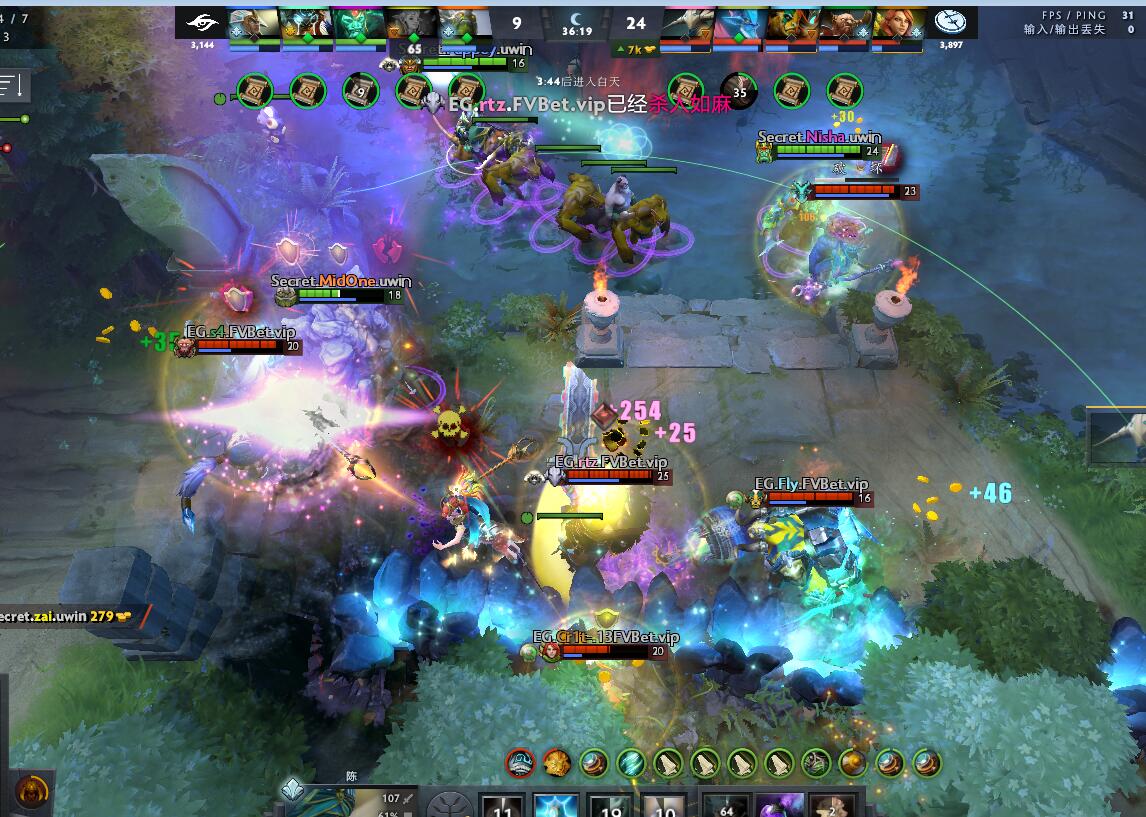 TI9：8月21日EG vs Secret第一局战报​