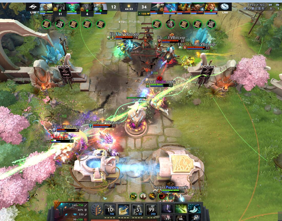 TI9：8月21日EG vs Secret第一局战报​