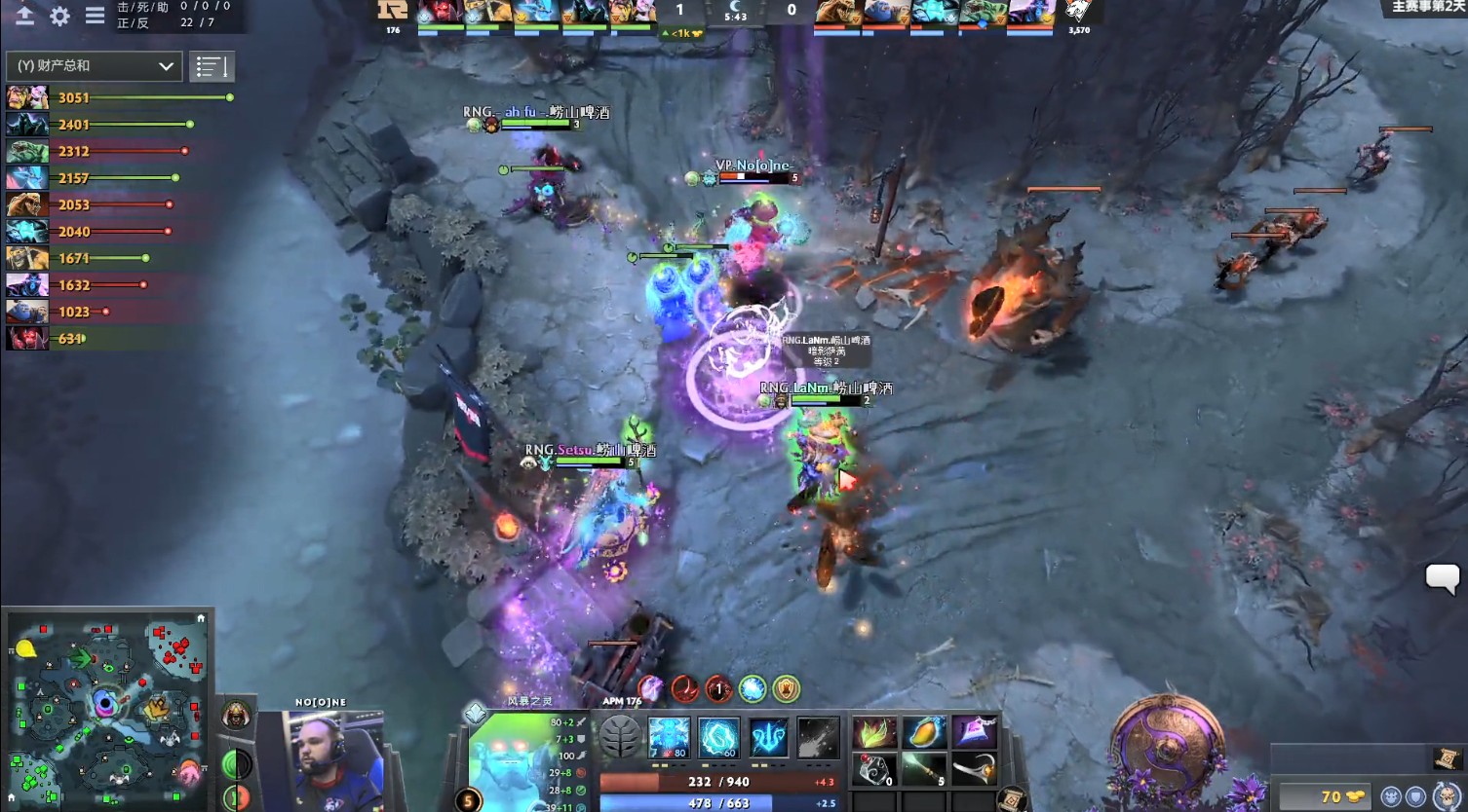 TI9：8月21日VP vs RNG第一局战报​