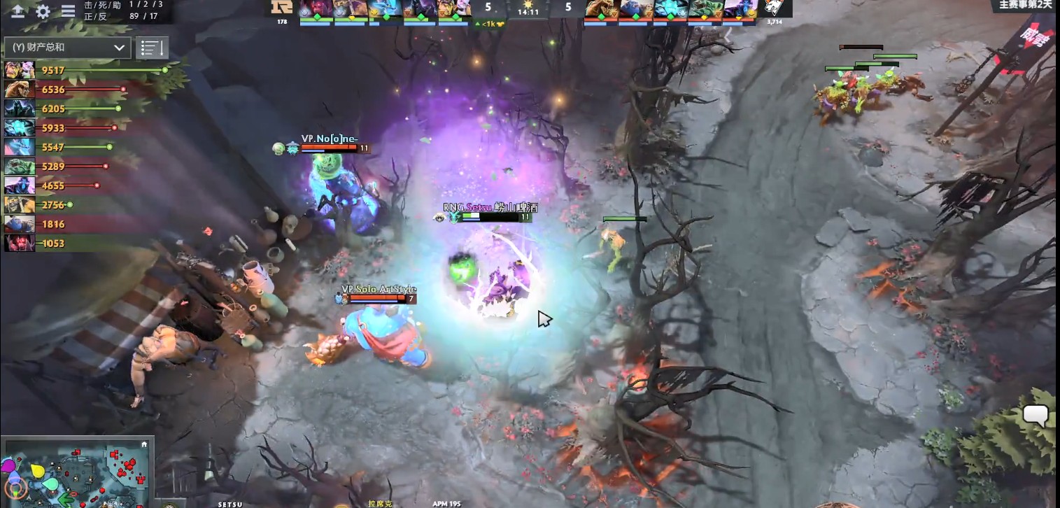 TI9：8月21日VP vs RNG第一局战报​