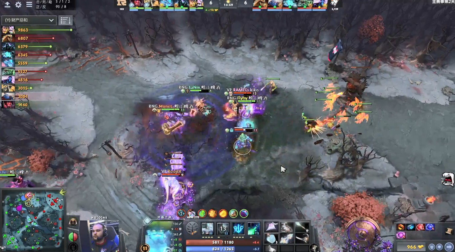 TI9：8月21日VP vs RNG第一局战报​