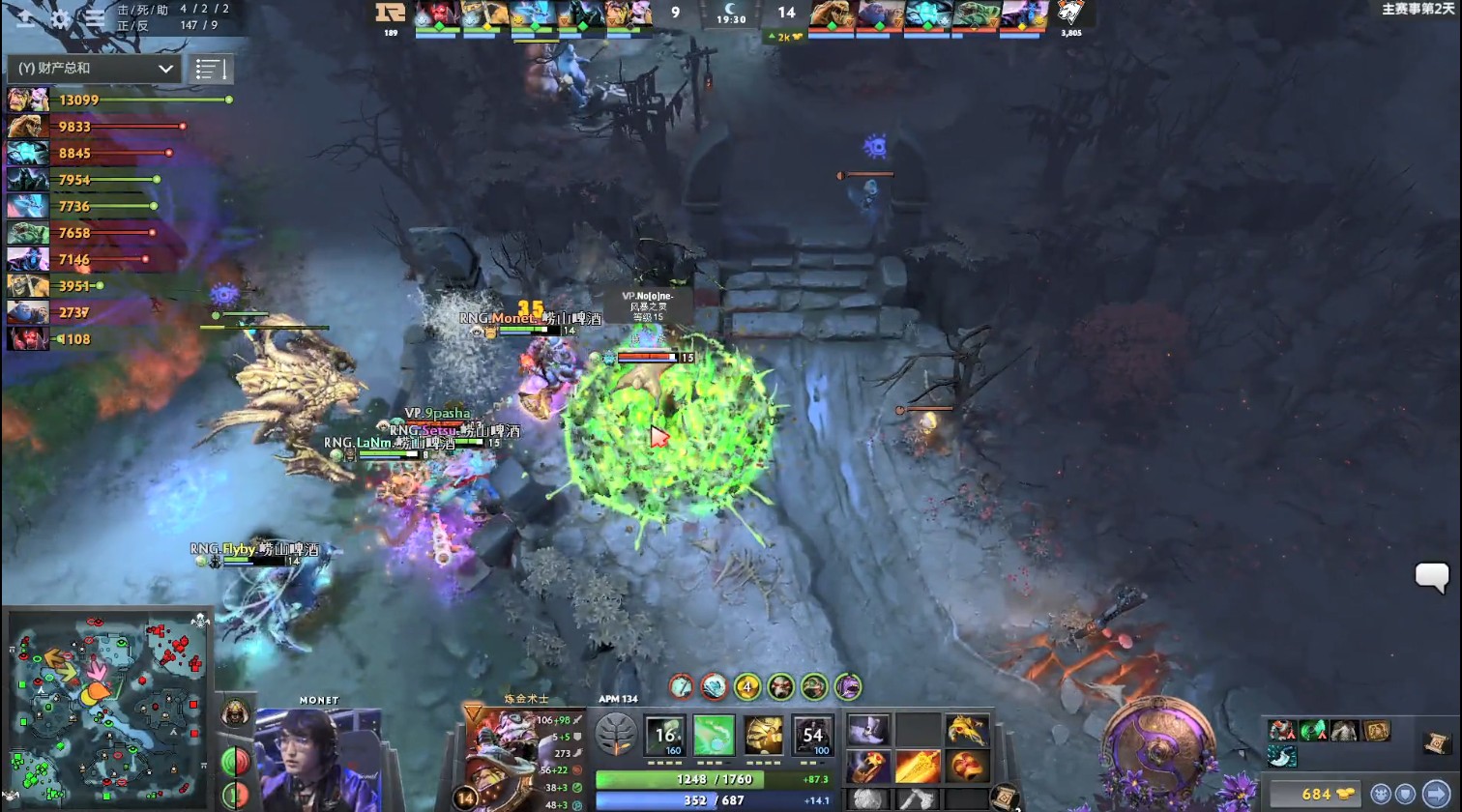 TI9：8月21日VP vs RNG第一局战报​