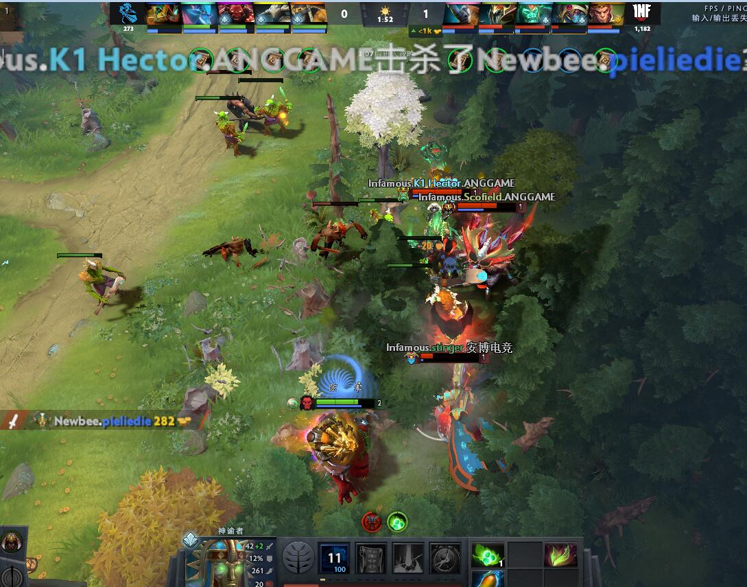 TI9：8月22日NB vs INF第一局战报​