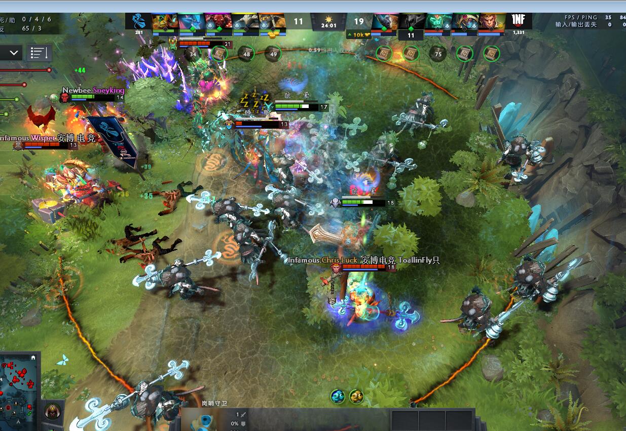 TI9：8月22日NB vs INF第一局战报​