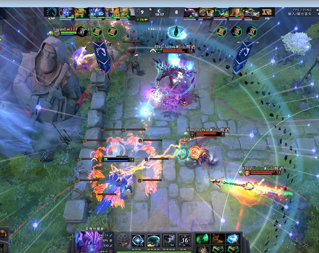 TI9：8月23日RNG VS Liquid第二局战报​