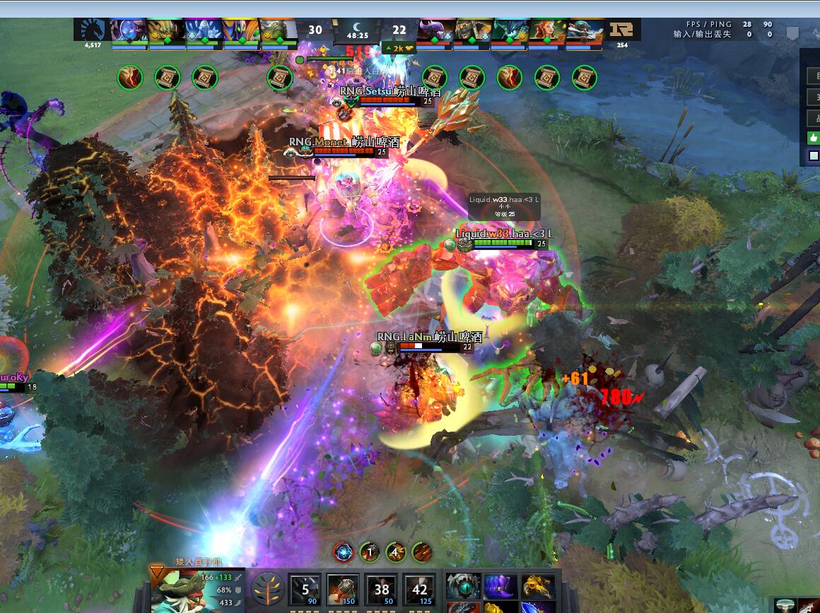 TI9：8月23日RNG VS Liquid第二局战报​