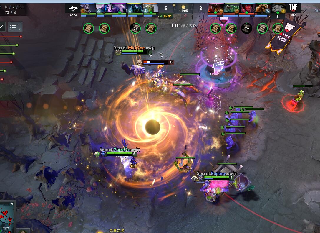 TI9：8月23日Secret VS INF第二局战报​