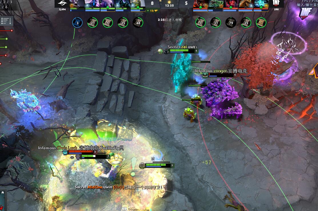 TI9：8月23日Secret VS INF第二局战报​