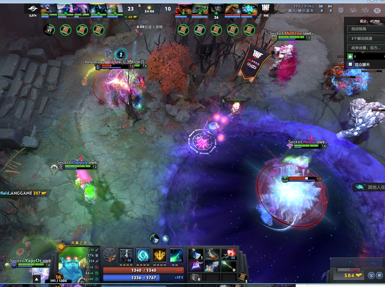 TI9：8月23日Secret VS INF第二局战报​