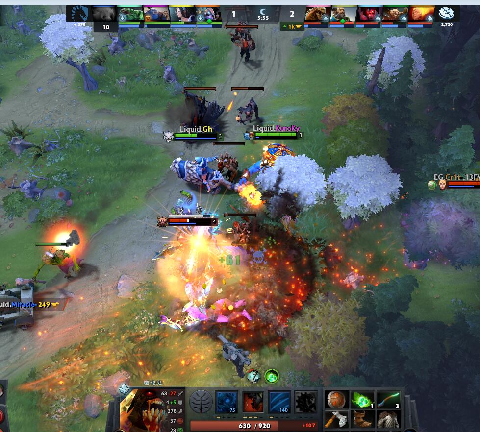 TI9：8月23日EG VS Liquid第一局战报​