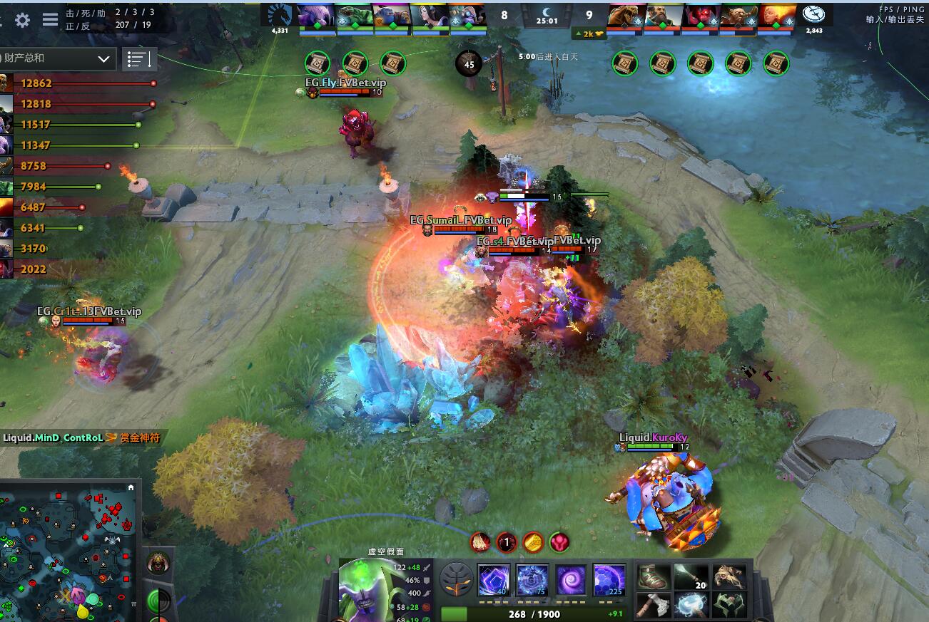 TI9：8月23日EG VS Liquid第一局战报​