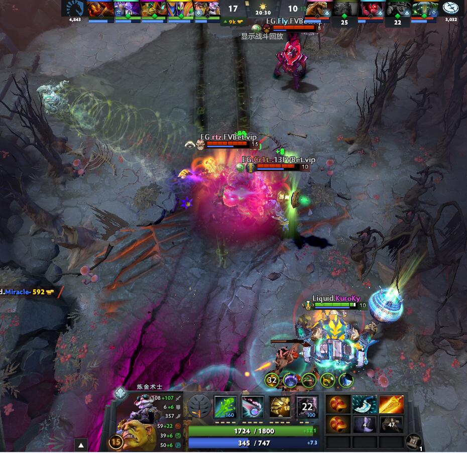 TI9：8月23日EG VS Liquid第二局战报​