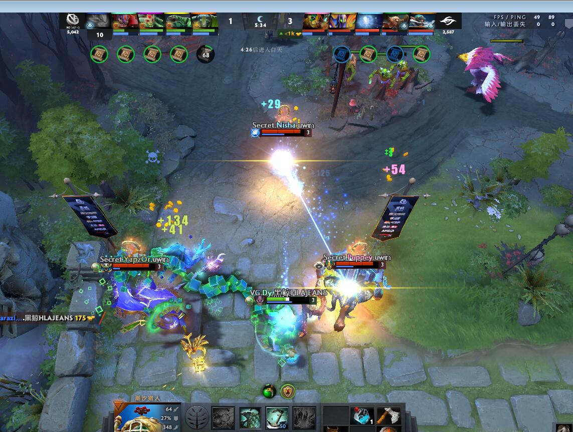 TI9：8月24日VG VS Secret第一局战报​