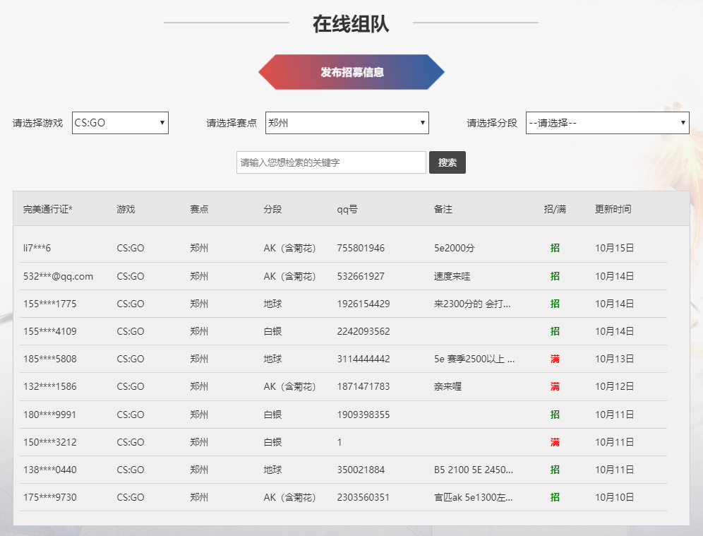 城市挑战赛（秋季）CS:GO本周六首周北京、郑州、长春开战