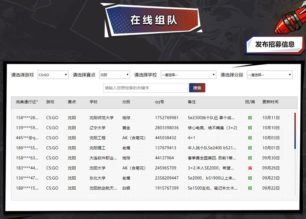 赛场见证成长 高校联赛CS:GO本周日转战北京、沈阳、天津、合肥