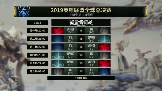 S9小组赛第八日D组赛程预告 iG将迎来三场恶战