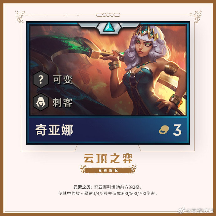 《英雄联盟》云顶之弈元素崛起上线 加入全新羁绊和英雄