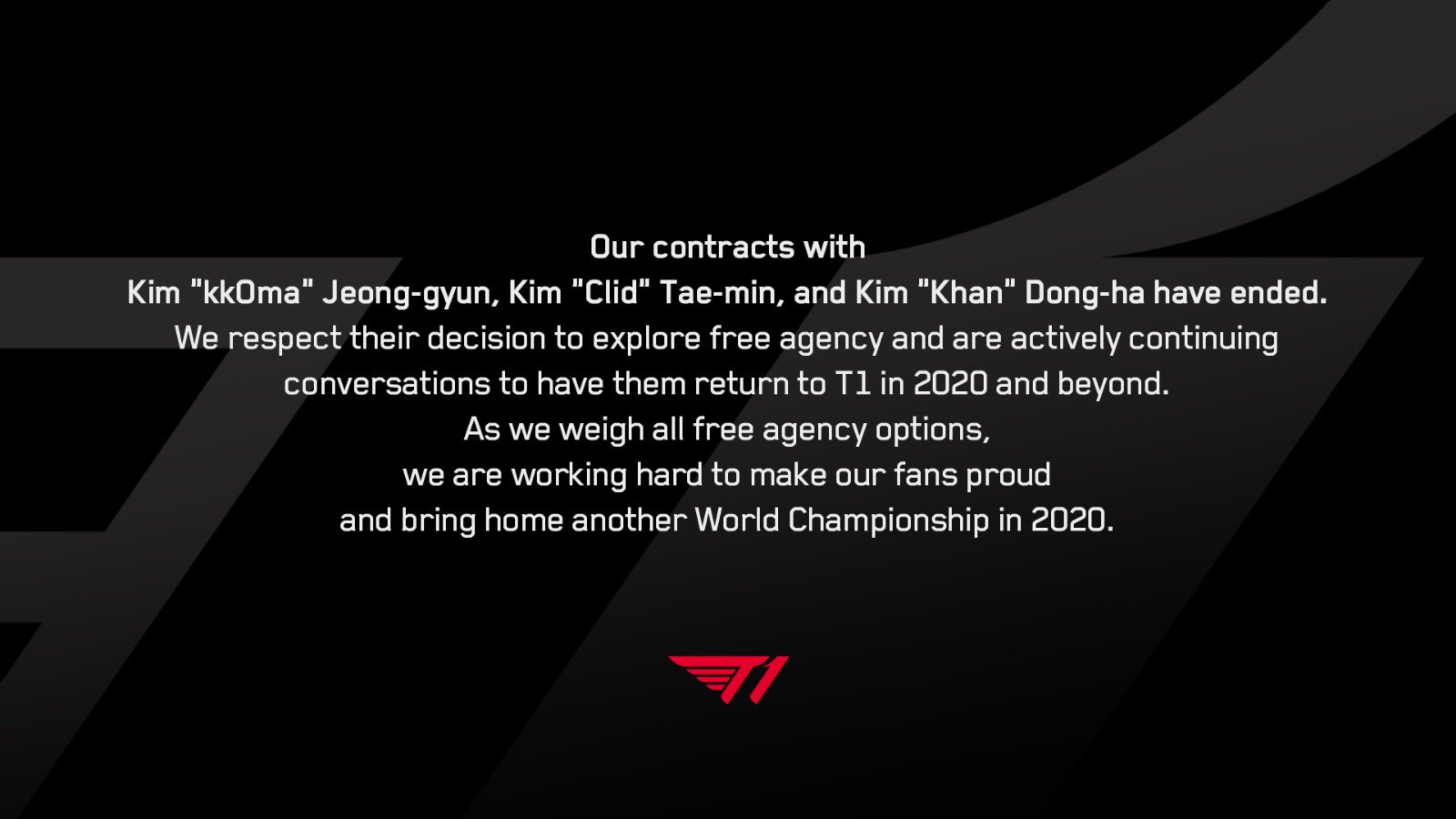 SKT《英雄联盟》战队人员变动 Kkoma、Khan等人或将离队