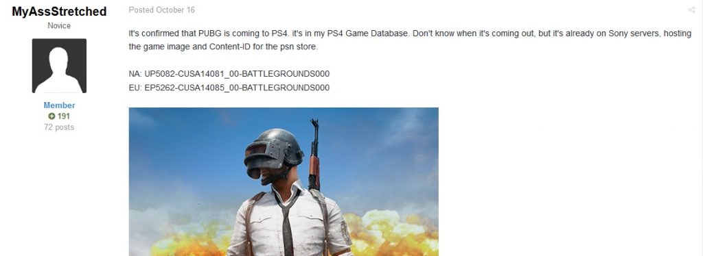 传《绝地求生》将于12月登陆PS4