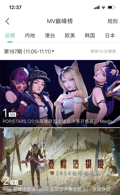 拳头新作 英雄联盟K/DA单曲《POP/STARS》霸榜