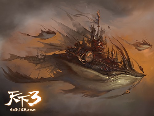 鲲身久绝鲸鲵迹，风起不闻战血腥！《天下3》邀你共战全新鲸腹战场