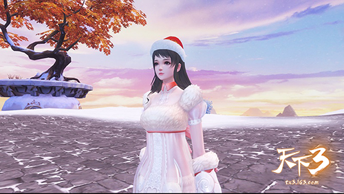 冬衣初染远山青！《天下3》凛冬时装温暖上线！