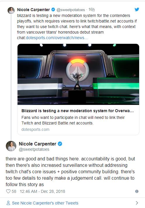 暴雪为《OW》赛事直播出台新规：发言需战网通行证