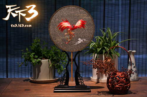 凤逐金针,大荒随指添祥瑞！《天下3》手工团扇游戏内外同步华美上线