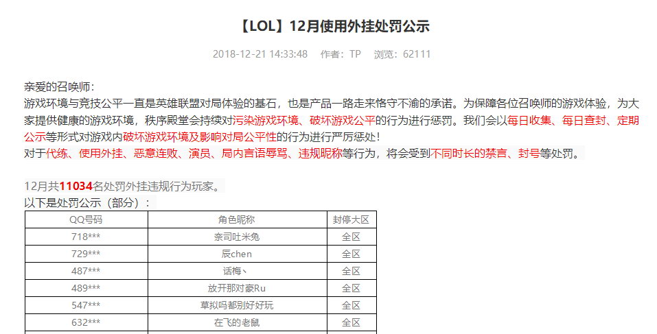 《英雄联盟》三个月封停26.7万违规玩家 代练超过13万名