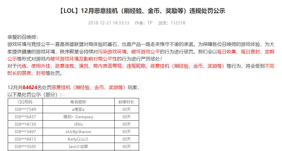 《英雄联盟》三个月封停26.7万违规玩家 代练超过13万名