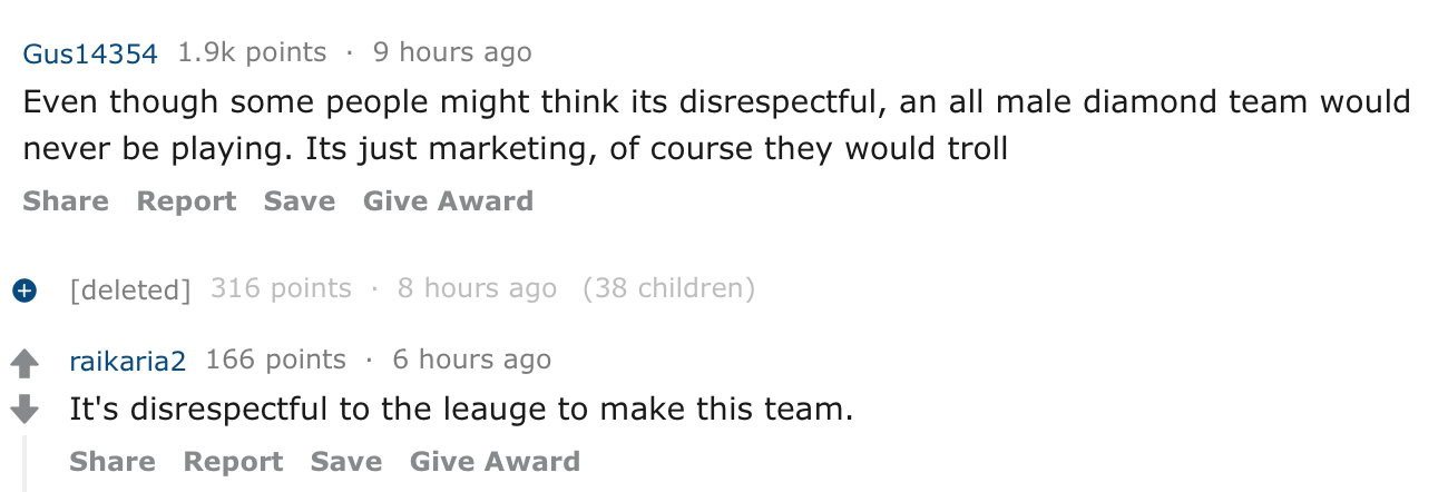 LOL独联体赛区女子战队首战失利 网友直言是笑话