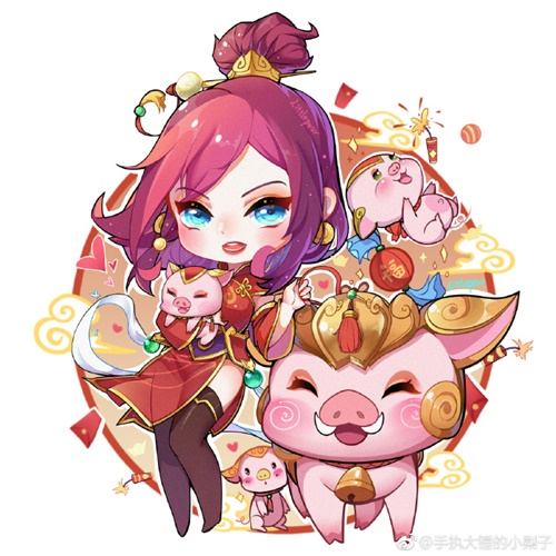 金猪开盟红!英雄联盟2019新春同人大赏