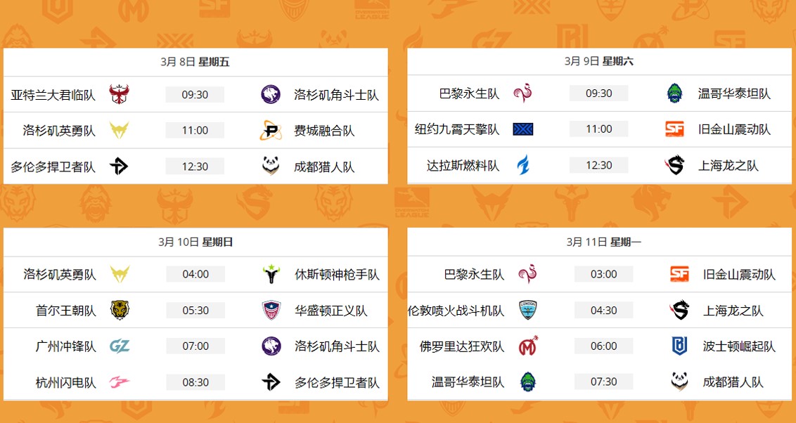 CC直播守望先锋联赛：阶段赛程过半 中国战队冲击头衔赛