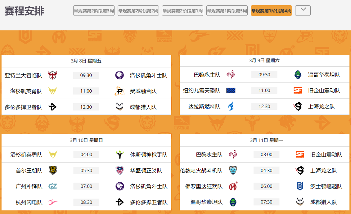 CC直播守望先锋联赛第四周前瞻：杭州队最后一战，龙之队力争复仇宿敌