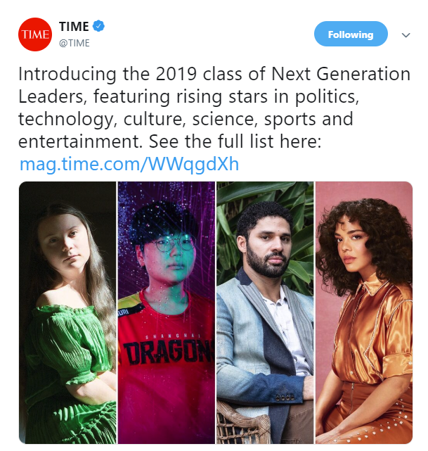 《守望先锋》女选手Geguri入选《时代》下一代领导者