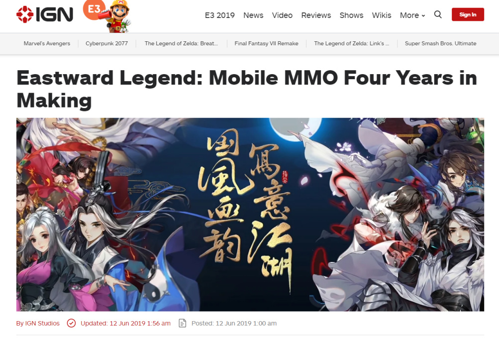 《剑网3:指尖江湖》亮相E3 外媒夸赞：东方武侠让玩家流连忘返