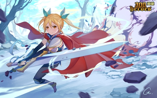 《300英雄》新英雄濑川茜上线 金发双马尾隐宅少女登陆永恒之地