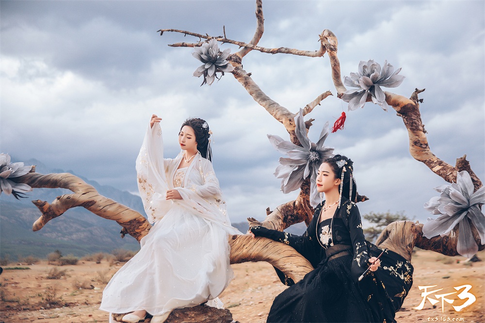 一袭华裳，裙漪飞扬。《天下3》联动汉服醉梦天香展现国韵新风采