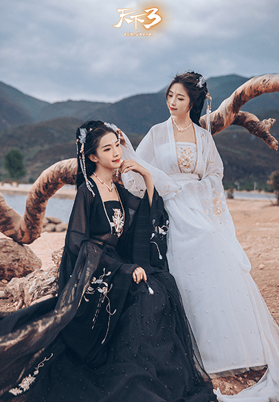 假面霓裳，艳压群芳!《天下3》中元节汉服返图活动进行中!