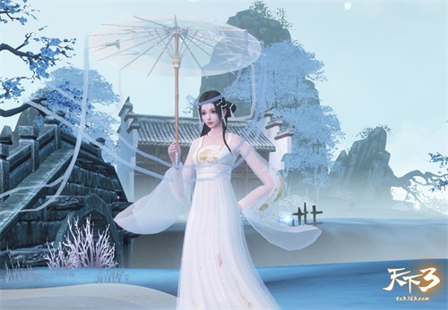 假面霓裳，艳压群芳!《天下3》中元节汉服返图活动进行中!