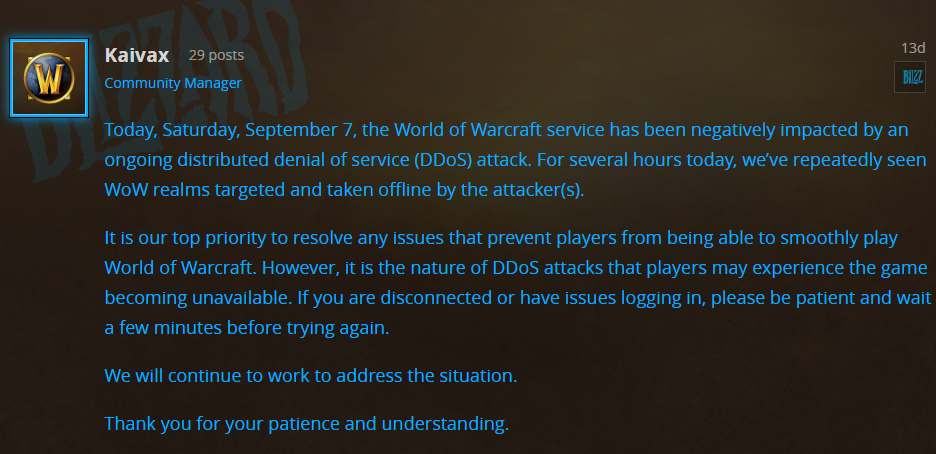 圣光制裁 攻击《魔兽世界》怀旧服务器的嫌疑人被捕