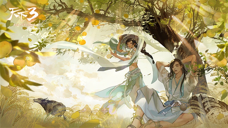 白巾翠袖，水墨珍兽 《天下3》丰收节时装登陆商城!