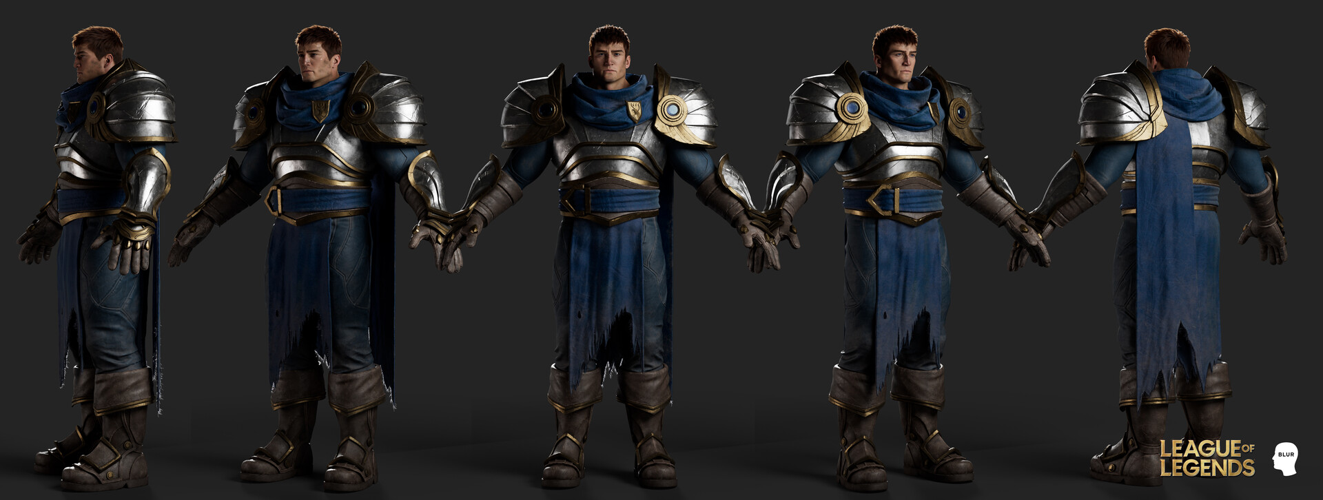 《英雄联盟》宣传CG角色3D建模公开 盖伦英武女警美艳