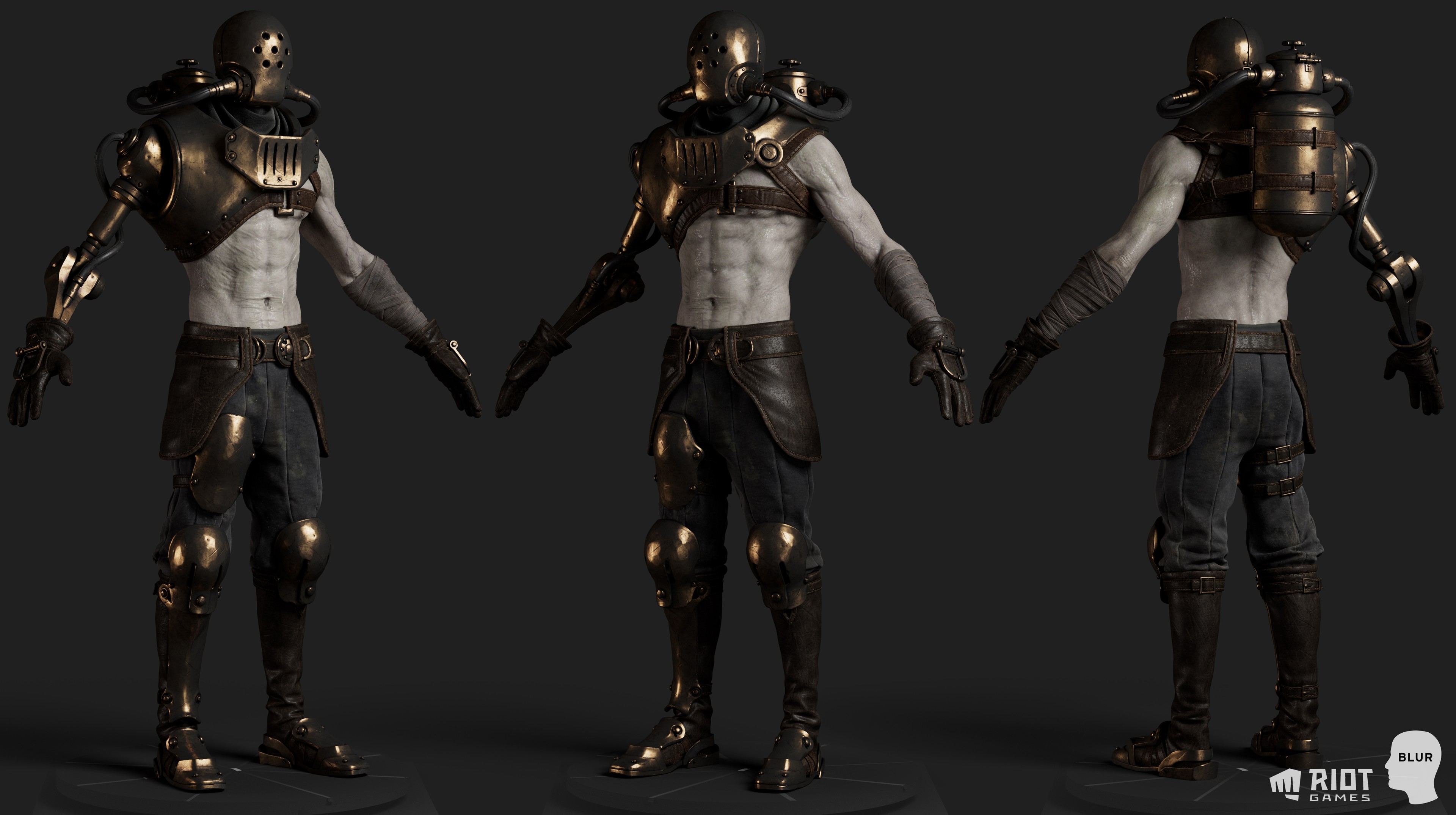 《英雄联盟》宣传CG角色3D建模公开 盖伦英武女警美艳