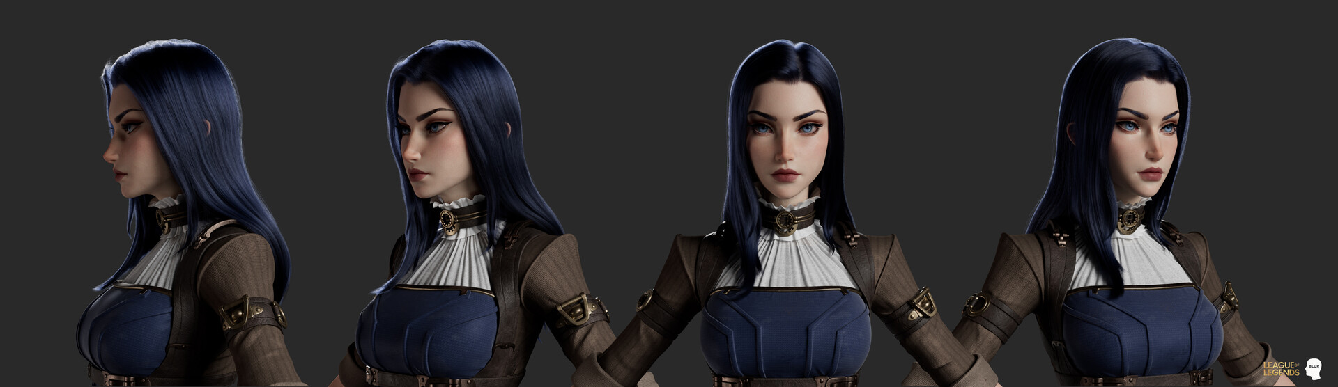 《英雄联盟》宣传CG角色3D建模公开 盖伦英武女警美艳