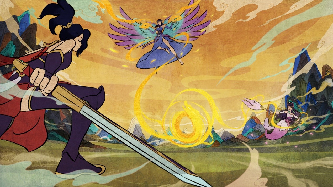 看《九色鹿》长大的孩子们，用岩彩画绘制了LOL国风动画